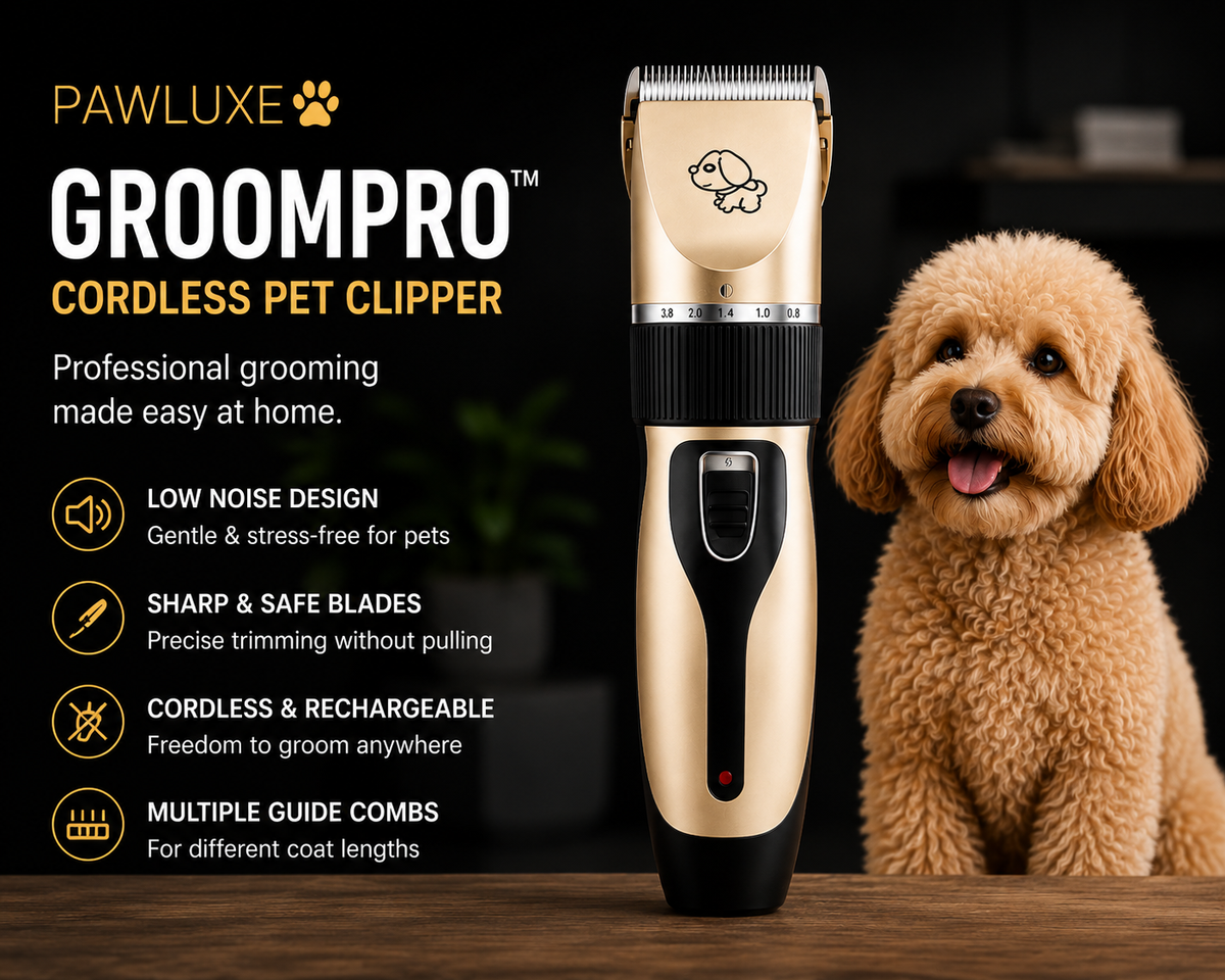 PawLuxe GroomPro™ Cordless Pet Clipper