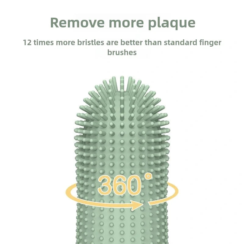 PawLuxe™ 360° Silicone Pet Finger Toothbrush