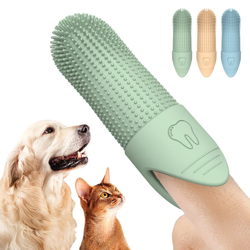 PawLuxe™ 360° Silicone Pet Finger Toothbrush