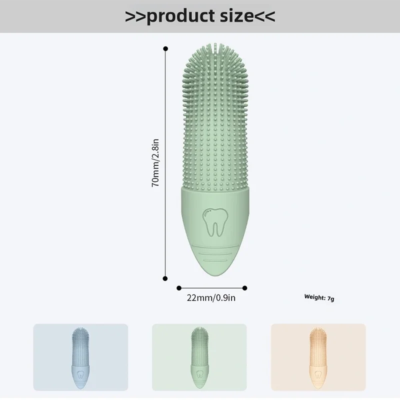 PawLuxe™ 360° Silicone Pet Finger Toothbrush