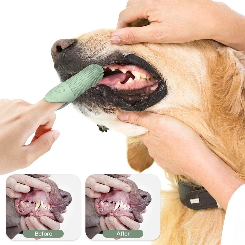 PawLuxe™ 360° Silicone Pet Finger Toothbrush